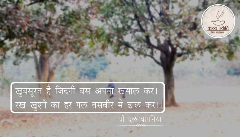 जीवन के सुख दुख पर कविता, पी एल बामनिया